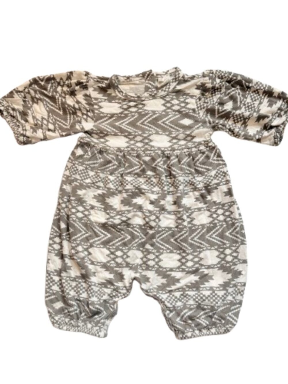 Kate Quinn Bamboo Southwest Geometric Romper Jumpsuit 3-6M